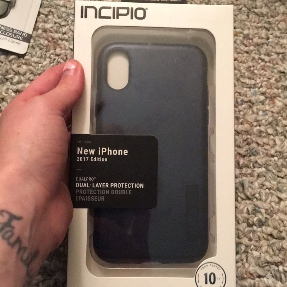 Phone x dark blue case